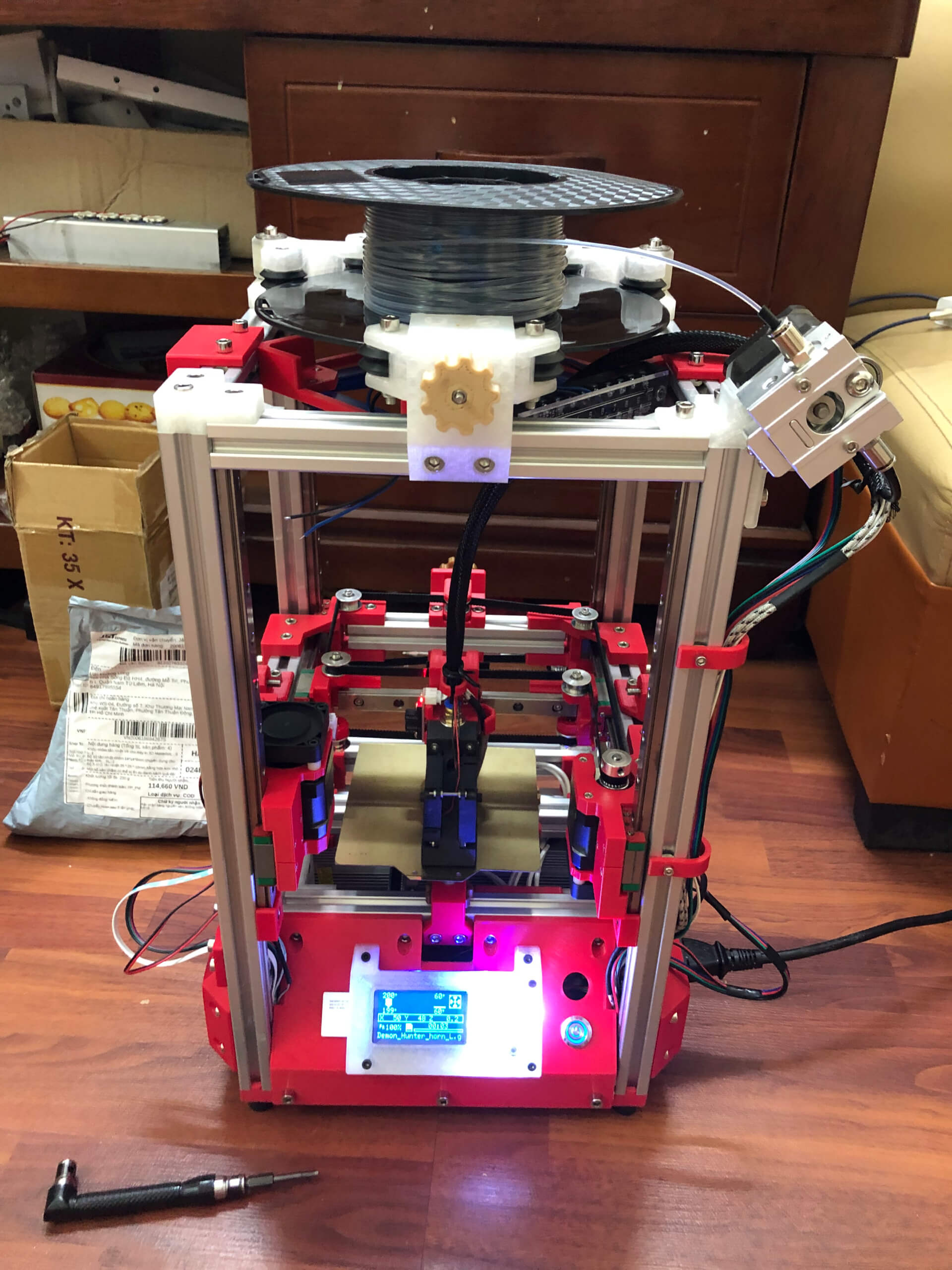 Final assembled Little Cube ready for first print